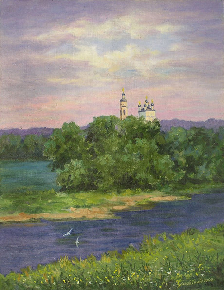 Боровск. Вид на церковь Бориса и Глеба